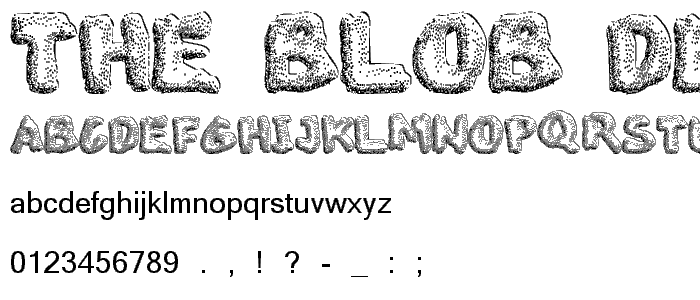 The Blob Demo font